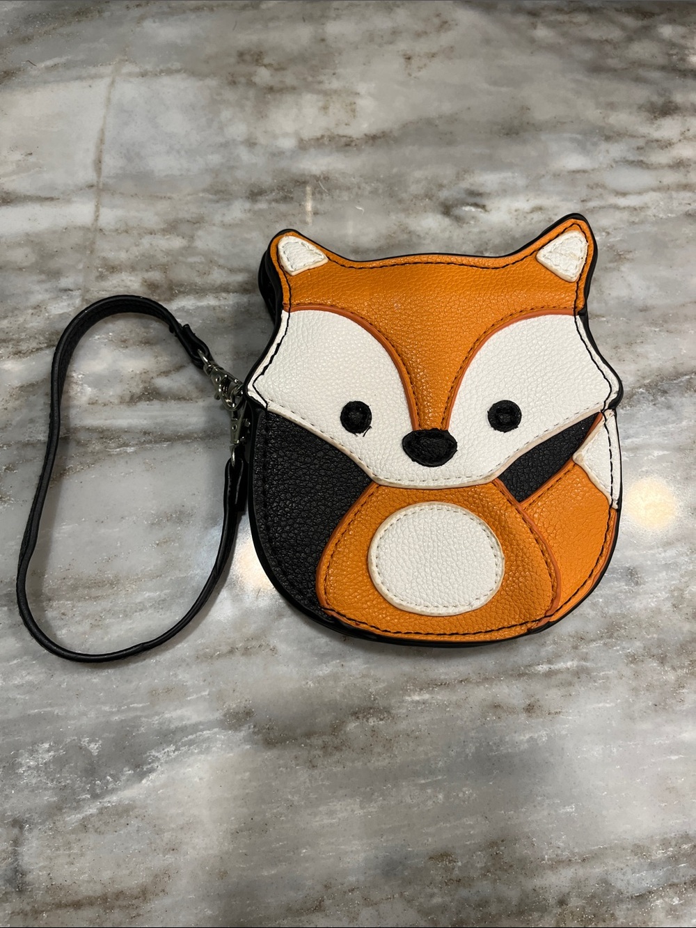 Kids Orange Fox Wristlet Coin Purse - Unbranded